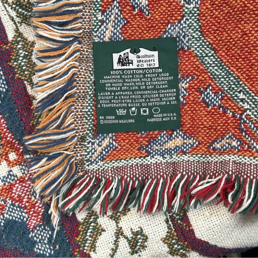 Goodwin Weavers Christmas Santa Throw Blanket, USA Made